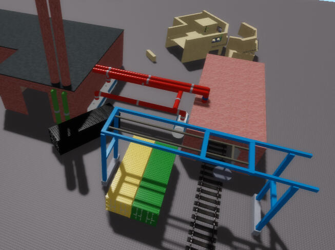 Industrial complex meant for an FPS game